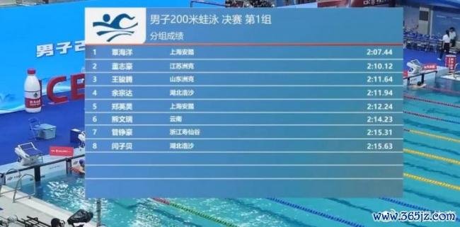 覃海洋须眉200米蛙泳再摘金