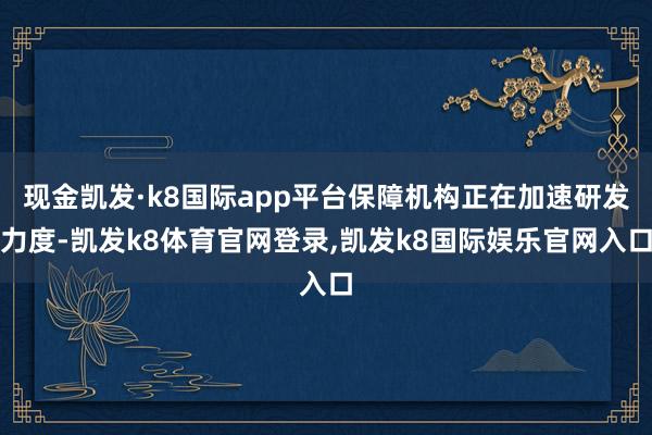 现金凯发·k8国际app平台保障机构正在加速研发力度-凯发k8体育官网登录,凯发k8国际娱乐官网入口